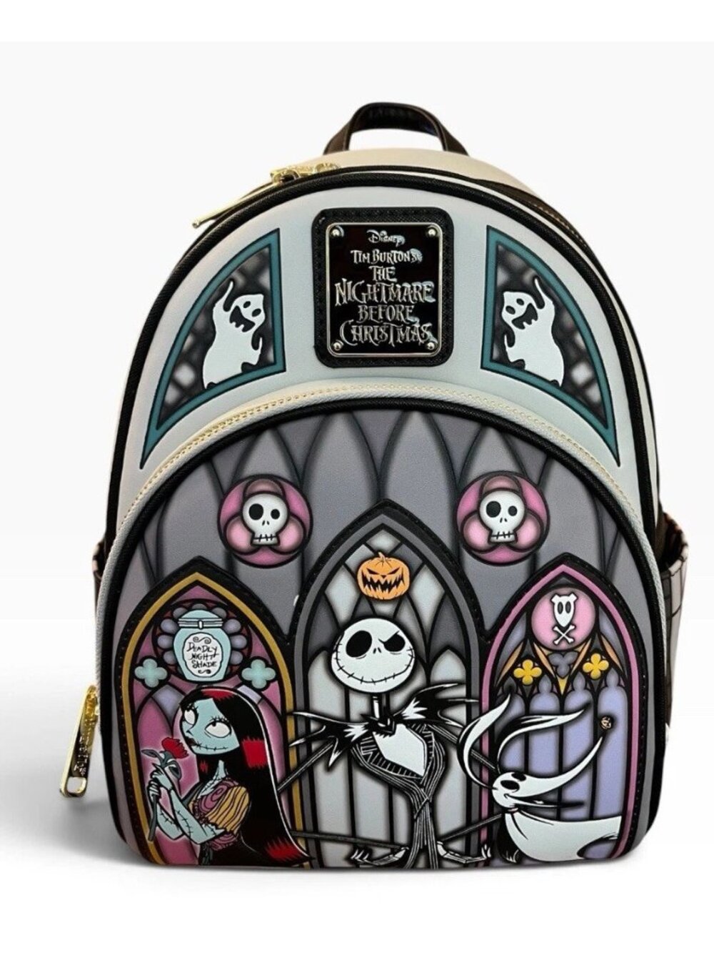 Nightmare Before Christmas Stained Glass Loungefly Mini Backpack NWT